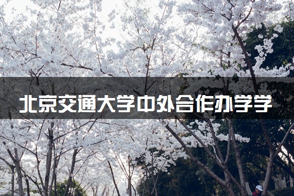 北京交通大学中外合作办学学费多少 住宿费多少