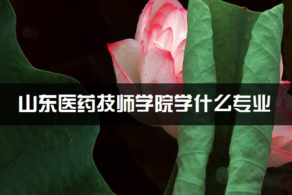 山东医药技师学院学什么专业好