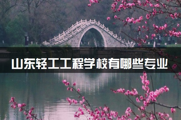山东轻工工程学校有哪些专业 哪个专业好