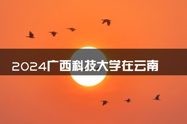 2024广西科技大学在云南录取分数线 各专业分数及位次