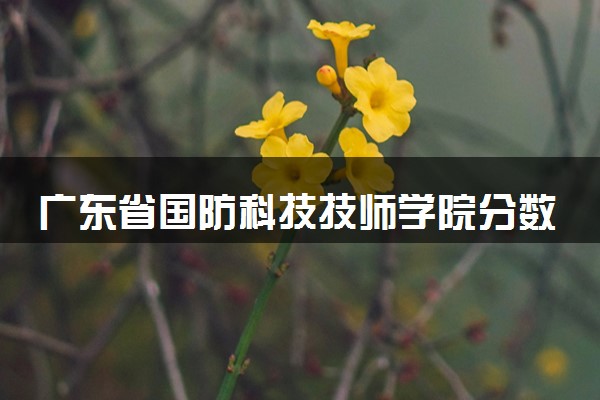 广东省国防科技技师学院分数线