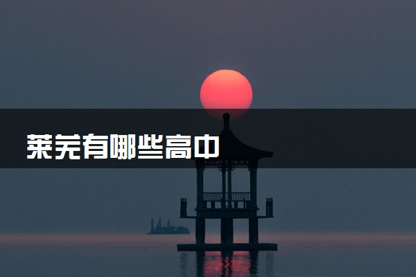 莱芜有哪些高中