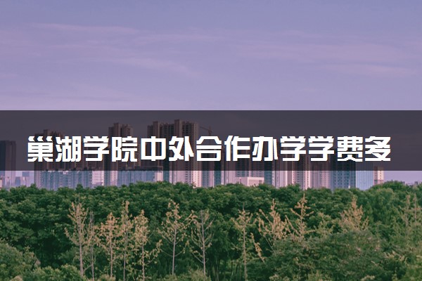 巢湖学院中外合作办学学费多少 住宿费多少