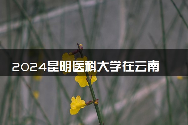 2024昆明医科大学在云南录取分数线 各专业分数及位次