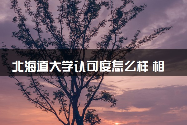 北海道大学认可度怎么样 相当于国内什么大学