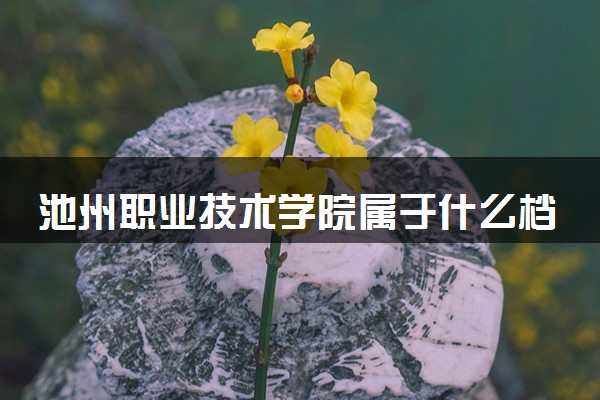 池州职业技术学院属于什么档次 学校好不好