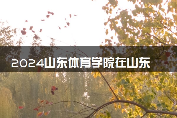 2024山东体育学院在山东录取分数线 各专业分数及位次