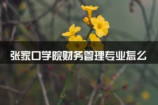 张家口学院财务管理专业怎么样 录取分数线多少