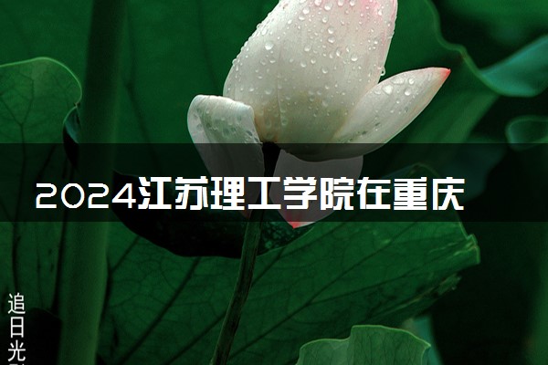 2024江苏理工学院在重庆录取分数线 各专业分数及位次