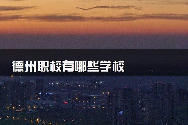 德州职校有哪些学校