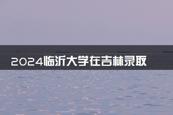 2024临沂大学在吉林录取分数线 各专业分数及位次