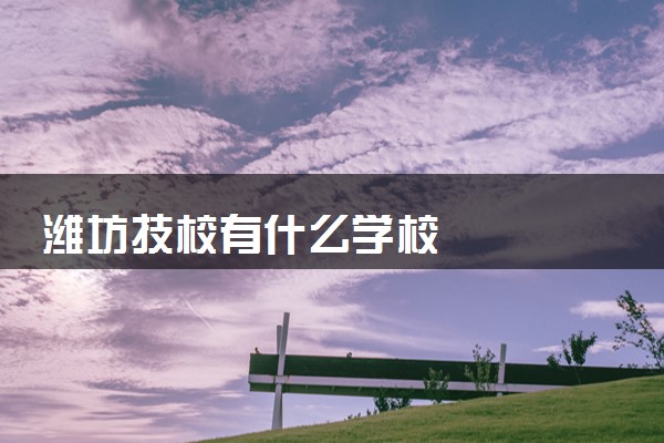 潍坊技校有什么学校