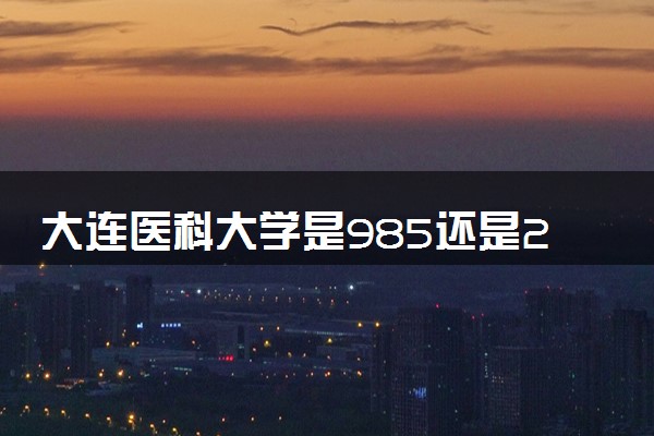 大连医科大学是985还是211 含金量怎么样