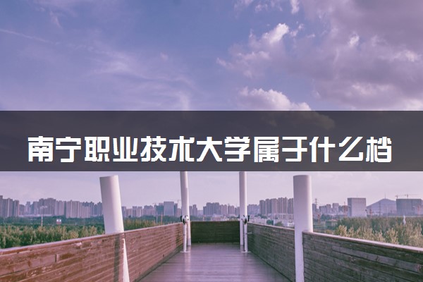 南宁职业技术大学属于什么档次 学校好不好