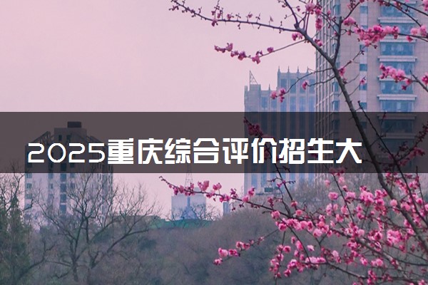 2025重庆综合评价招生大学名单 有哪些专业