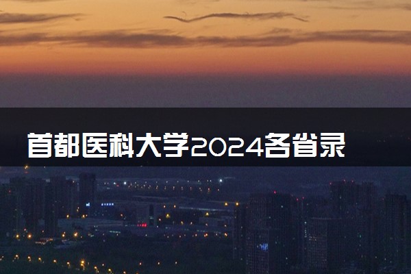 首都医科大学2024各省录取分数线及最低位次是多少