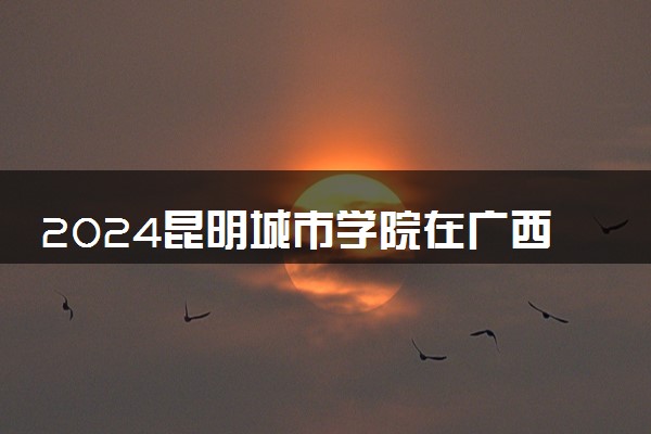 2024昆明城市学院在广西录取分数线 各专业分数及位次