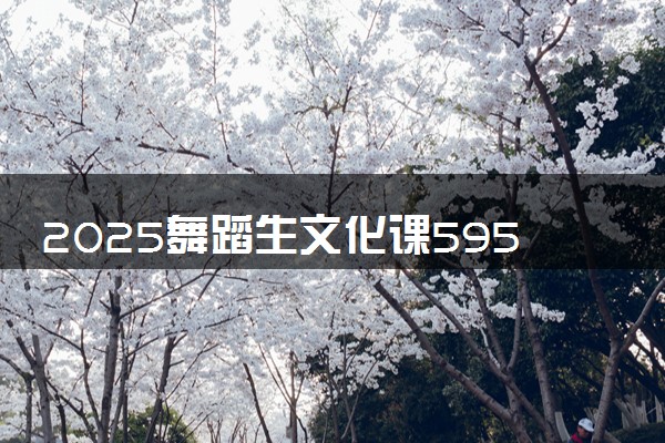 2025舞蹈生文化课595分能上中南大学吗