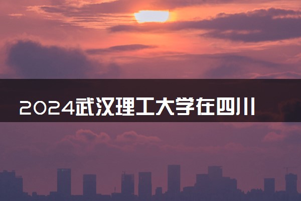 2024武汉理工大学在四川录取分数线 各专业分数及位次