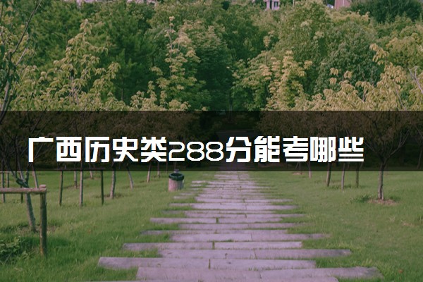 广西历史类288分能考哪些大学 2025考生稳上的大学名单