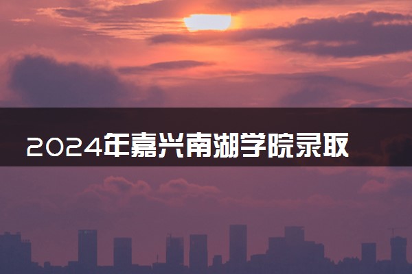 2024年嘉兴南湖学院录取分数线是多少 各省最低分数线及位次