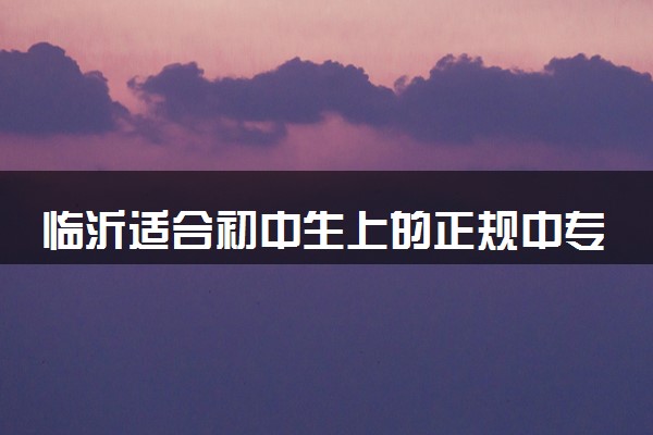 临沂适合初中生上的正规中专