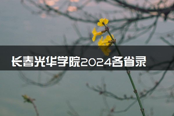 长春光华学院2024各省录取分数线及最低位次是多少