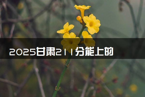 2025甘肃211分能上的大学有哪些 可以报考院校名单