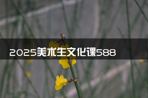 2025美术生文化课588分能上北京化工大学吗