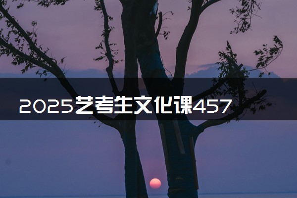 2025艺考生文化课457分能上湘南学院吗
