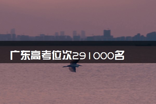广东高考位次291000名左右报什么大学好（2025年参考）