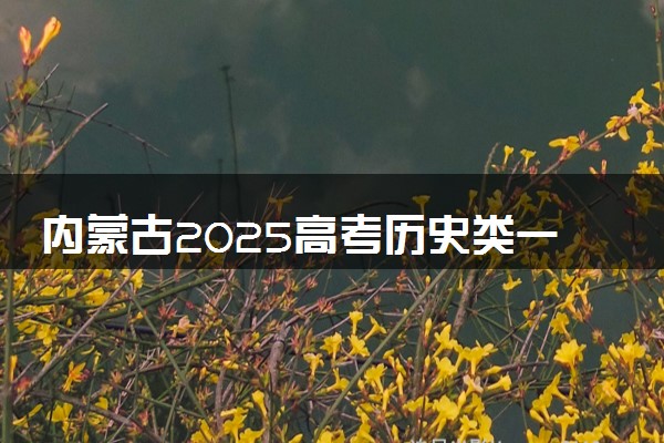 内蒙古2025高考历史类一分一段表 附位次排名对应大学