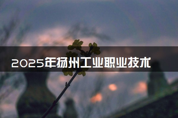 2025年扬州工业职业技术学院全国排名及录取分数线