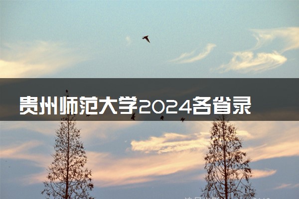贵州师范大学2024各省录取分数线及最低位次是多少