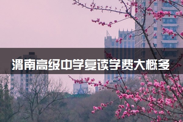 渭南高级中学复读学费大概多少