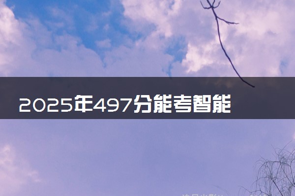 2025年497分能考智能制造工程专业吗 497分智能制造工程专业大学推荐