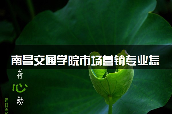 南昌交通学院市场营销专业怎么样 录取分数线多少