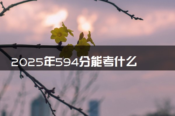 2025年594分能考什么医药类大学 哪些大学值得报