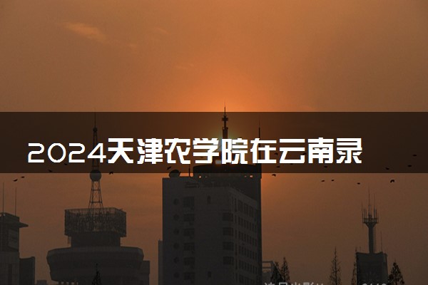 2024天津农学院在云南录取分数线 各专业分数及位次