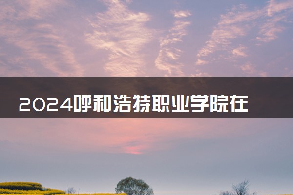2024呼和浩特职业学院在贵州录取分数线 各专业分数及位次