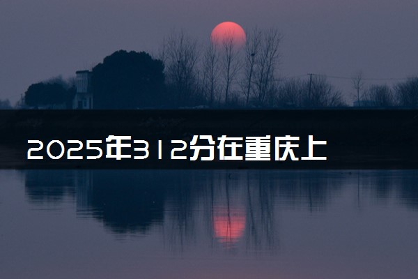 2025年312分在重庆上什么大学好 近三年录取分数线是多少
