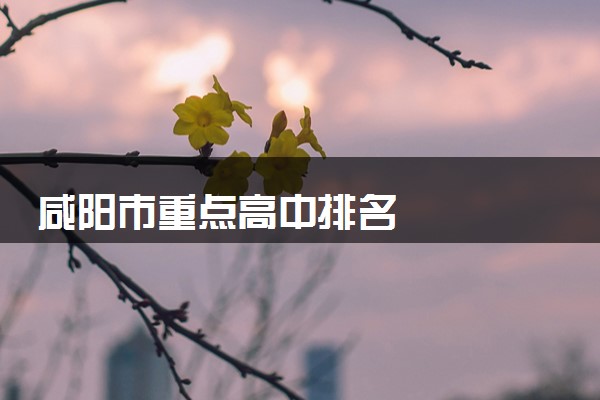 咸阳市重点高中排名