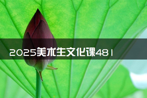 2025美术生文化课481分能上海南热带海洋学院吗