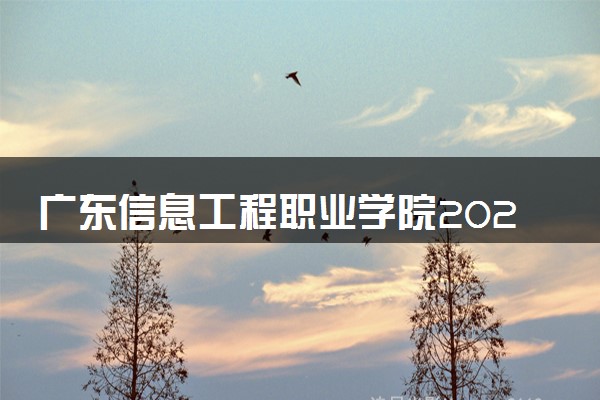 广东信息工程职业学院2024年各省录取分数线 多少分能考上