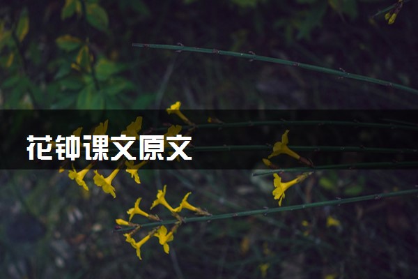 花钟课文原文