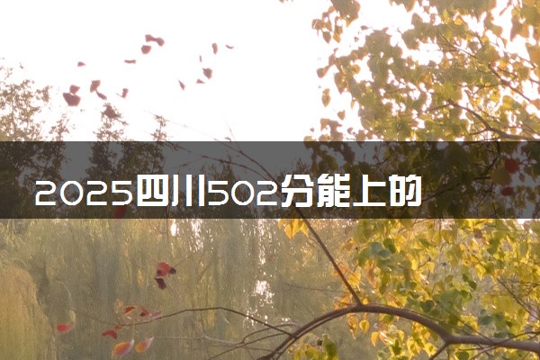 2025四川502分能上的大学有哪些 可以报考院校名单