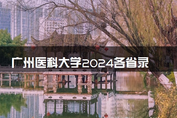 广州医科大学2024各省录取分数线及最低位次是多少