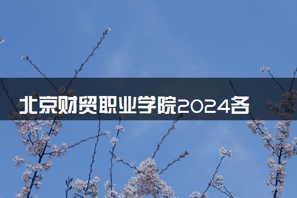 北京财贸职业学院2024各省录取分数线及最低位次是多少