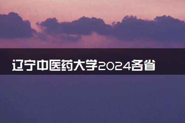 辽宁中医药大学2024各省录取分数线及最低位次是多少
