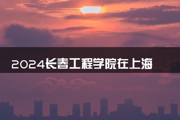 2024长春工程学院在上海录取分数线 各专业分数及位次